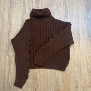 Topshop Brown Knit Sweater Chunky - Size M 8-10